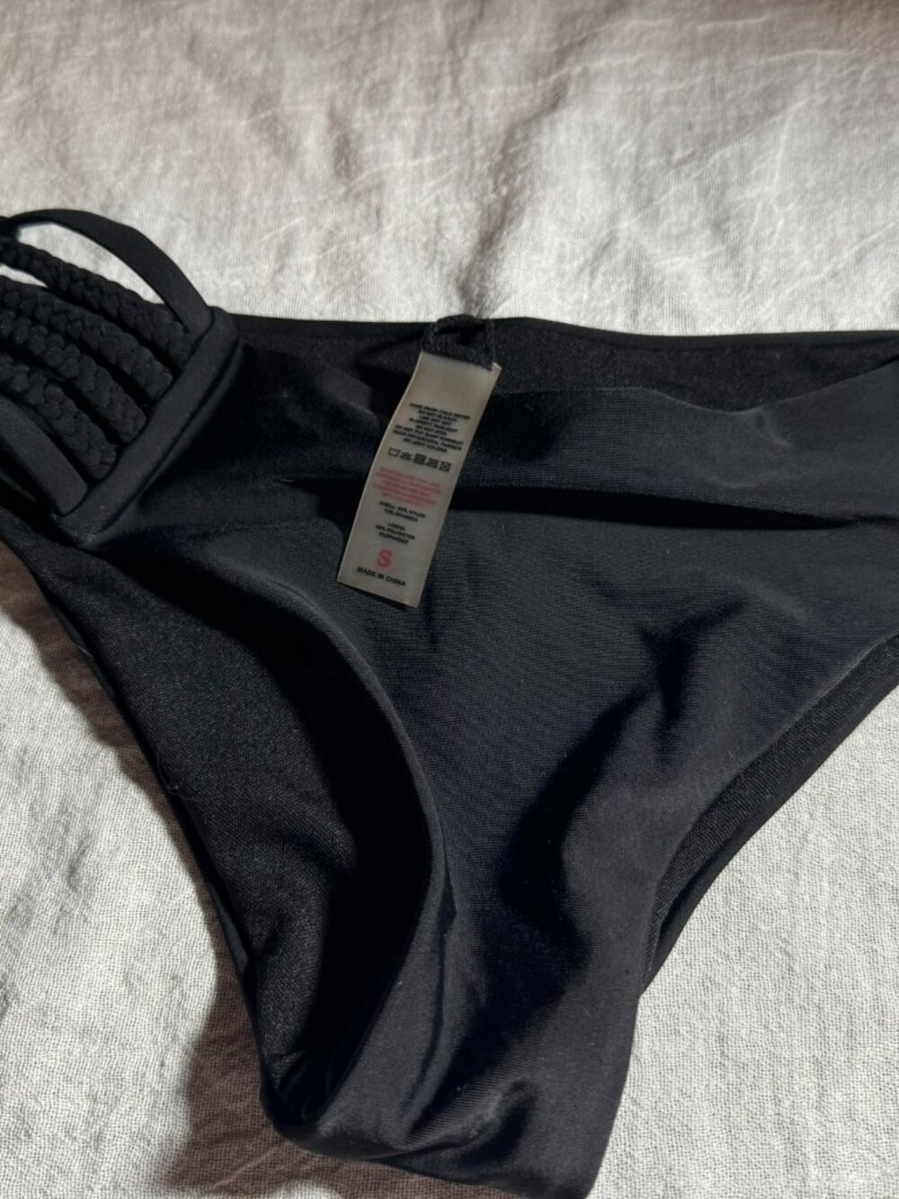 Bikini Bottoms Kona Sol Size Small Swim Suit Black